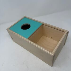 Lovevery Teal Wooden Ball Drop Slide Box - No Ball